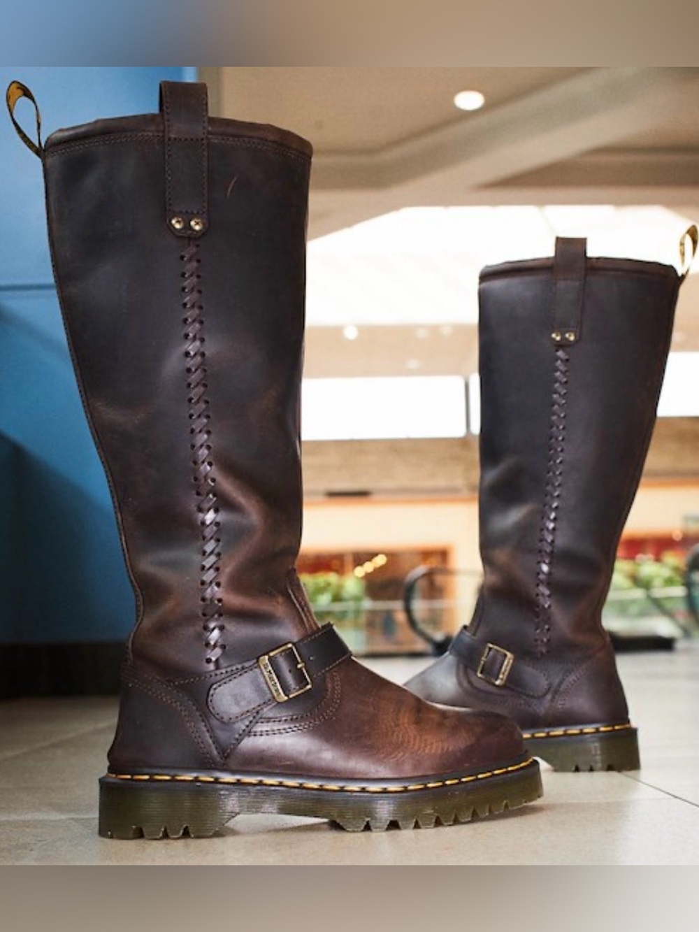 🥾 Dr. Martens Aniston Knee High Boots Brown 🤎